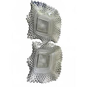 Vintage Clear Glass Decorative Bowls - Set of 2